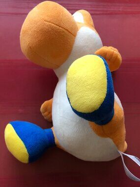 Yoshi Orange Plush from Super Mario Kids Toy 8 inches New
